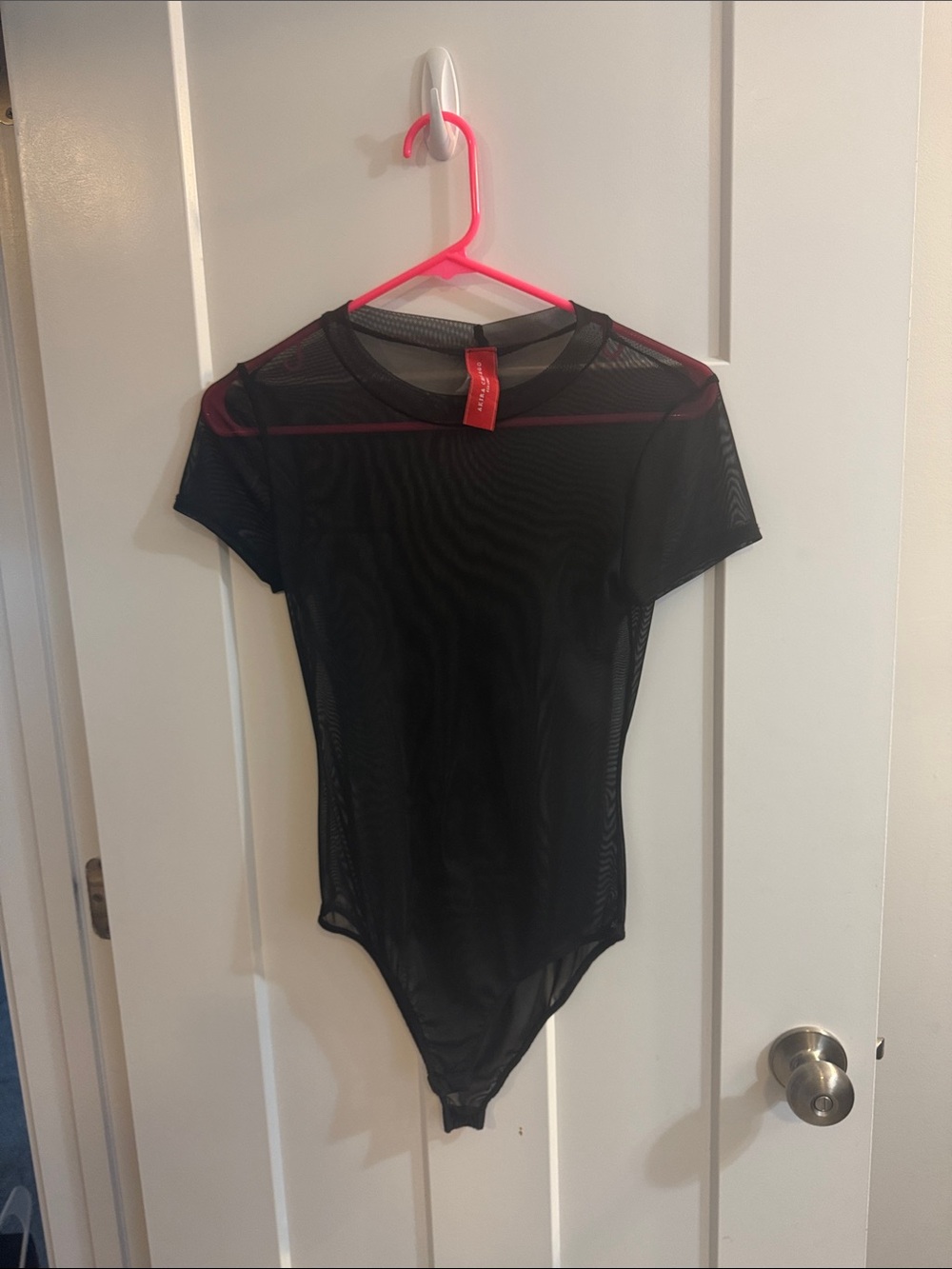 AKIRA Black Sheer Mesh Bodysuit
